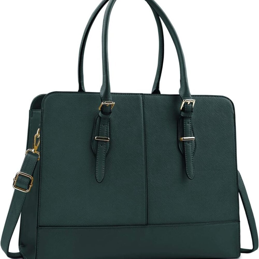 Laptop Bag for Women Leather Work Tote 15.6 Inch Laptop for Computer Bag Waterpr